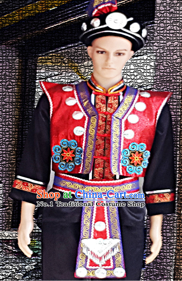 China Miao Dresses and Hat for Boys