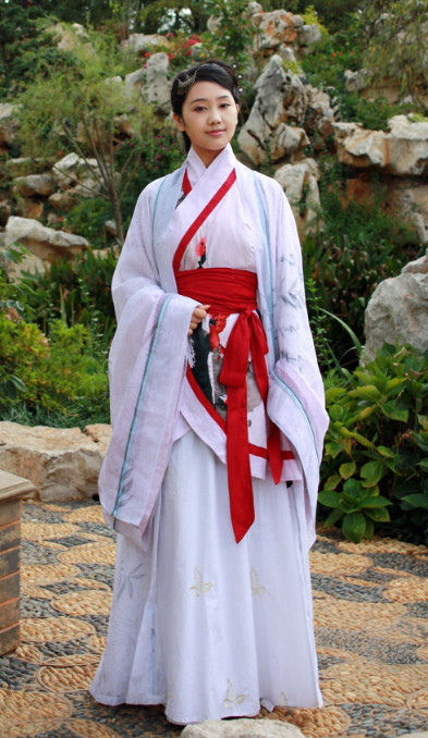 China Classical Lady Hanfu Clothing Full Set
