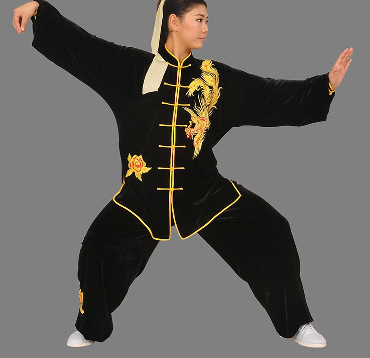 qi gong yang tai chi chuan silk uniform competition wear men and women kids