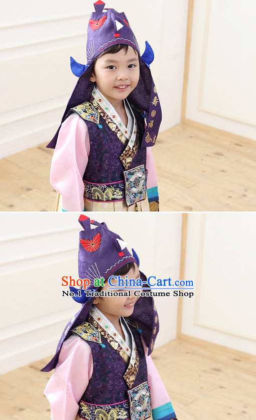 Korean Traditional Hanbok Kids Birthday Ceremony Hat