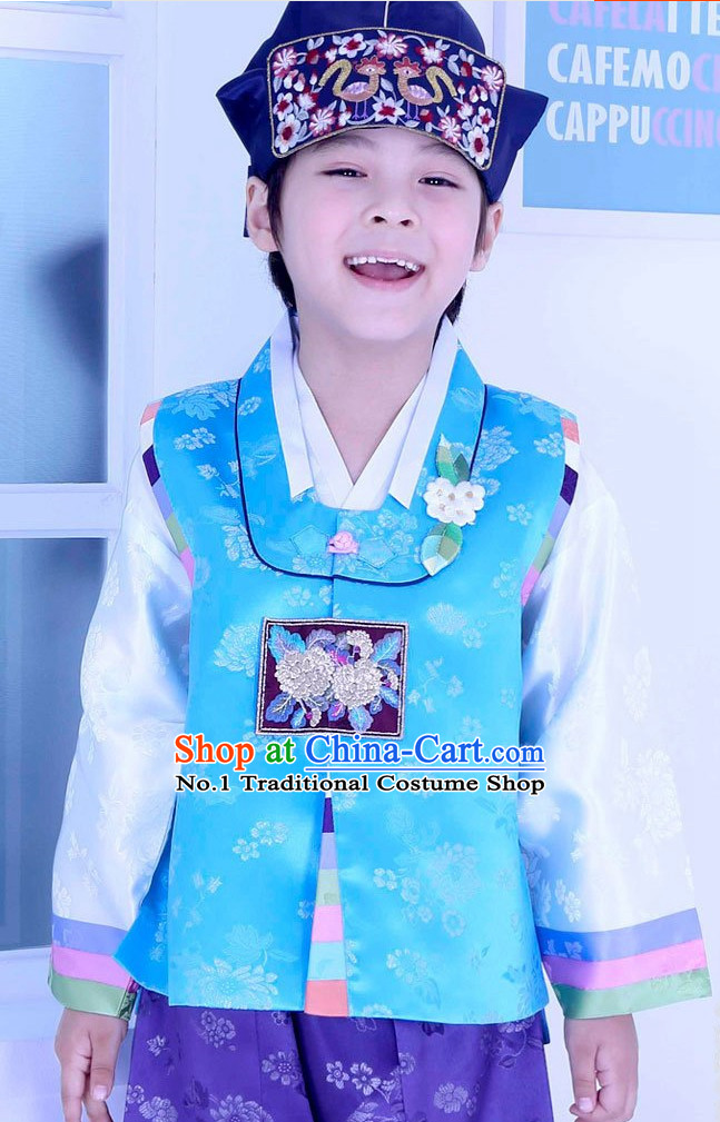 Korean Traditional Hanbok Clothing Dresses Complete Set for Child