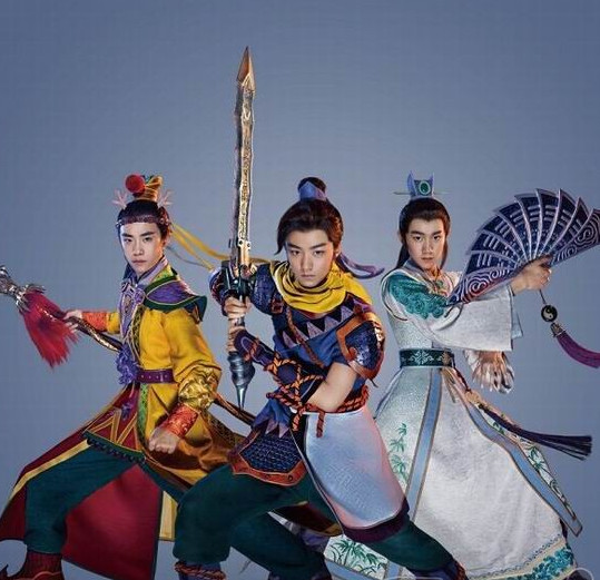 Asian Fashion Traditional Chinese Knight Fan Costume for Men _the right one_