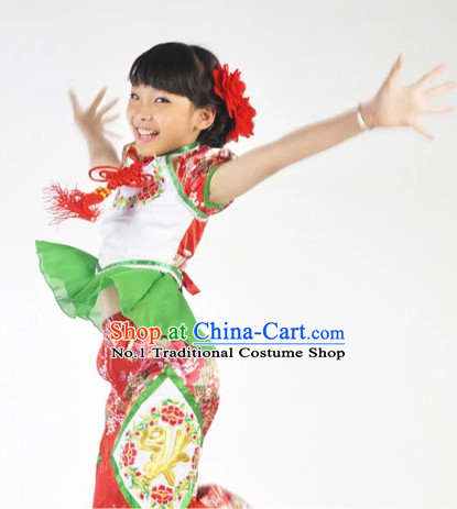 Custom Made Chinese Modern Team Dance Costumes for Kids