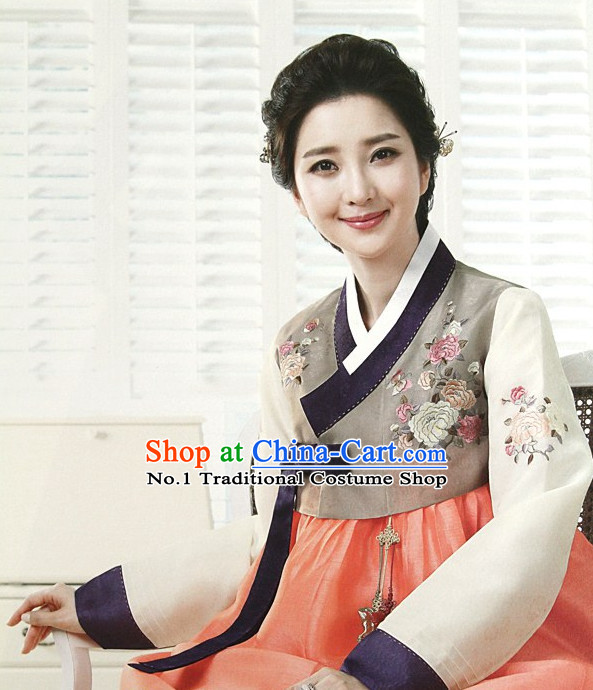 Korean Mother of the Bride Dresses Hanboks Complete Set