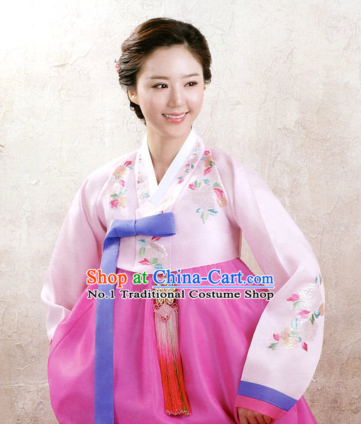 Korean Traditional Mother of the Bride Dresses Hanbok Clothing Complete Set