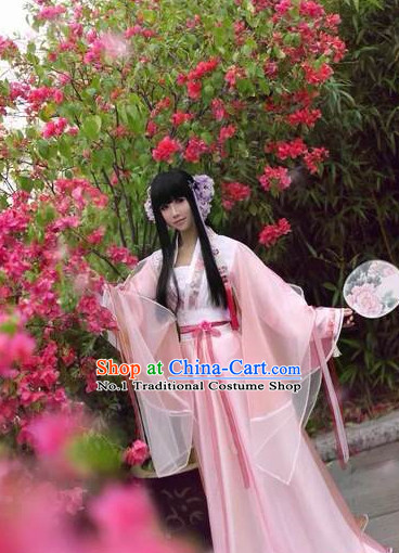 Chinese Ancient Pink Empress Fairy Costume Complete Set for Women