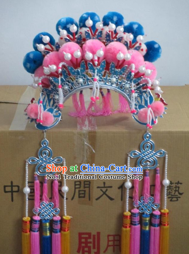 Oriental Chinese Traditional Mu Guiying Hua Mulan Phoenix Coronet Hat