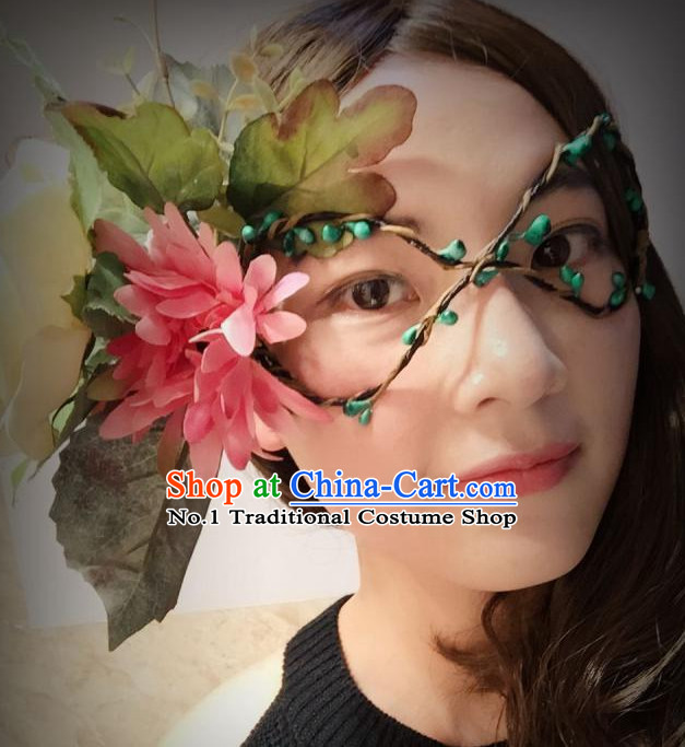 Flower Facial Mask Handmade Flower Hair Fascinators Hair Slides Headpieces Hair Ornaments