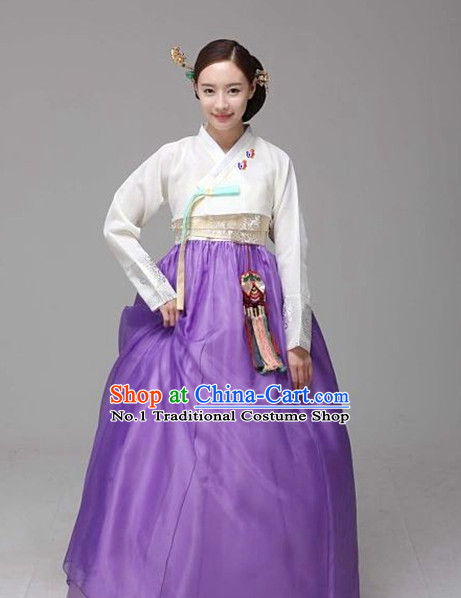 Traditional Korean Custom Made Special Day Customized Hanbok Costumes Complete Set for Women