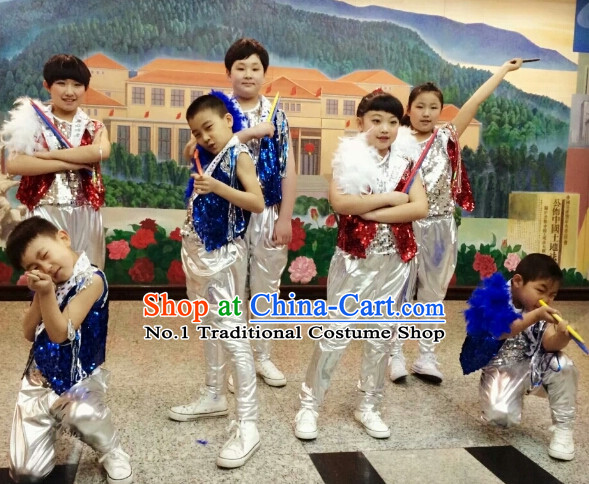 Chinese Kids Drum Dance Costumes