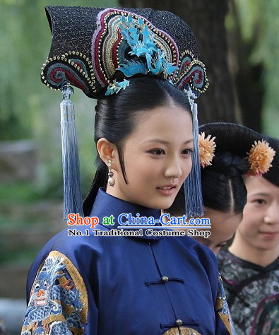 Chinese Qing Dynasty Manchu Hat Hair Accessories