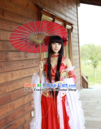 Asia Fashion Chinese Sexy Queen Halloween Cosplay Costumes and Headwear