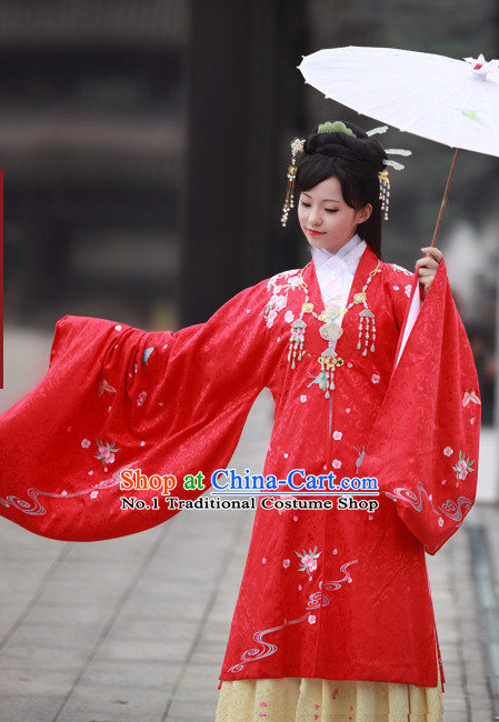 Chinese Ancient Wedding Dress Complete Set for Women