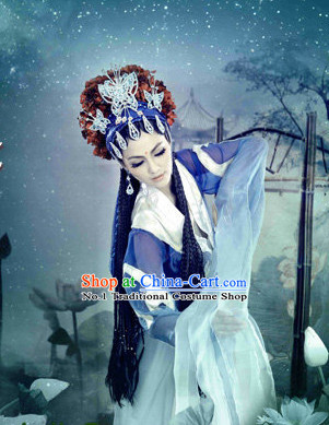 China Fashion Opera Stage Performance Kimono Dress and Hair Jewelry