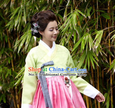 Korean Traditional Dress Lady Plus Size Dancing Clothing Complete Set