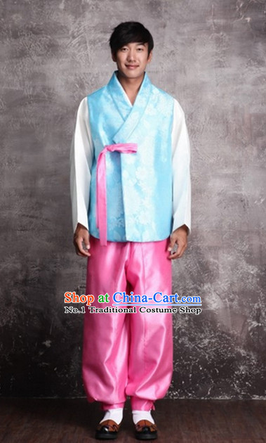 Traditional Korean Bridegrooms National Costumes Complete Set