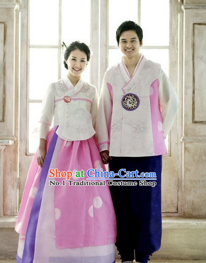 Korean Traditional Hanbok Clothing 2 Sets
