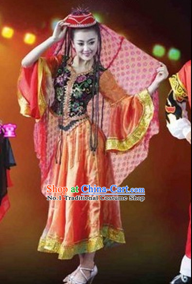Chinese Xinjiang Ethnic Costumes Complete Set for Women