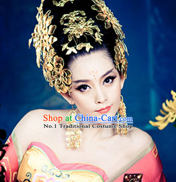 Chinese Traditional Wedding Hair Accessories Fascinators and Earrings