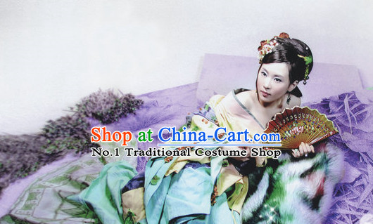 Chinese Traditional National Costume Princess Clothes Hair Jewelry
