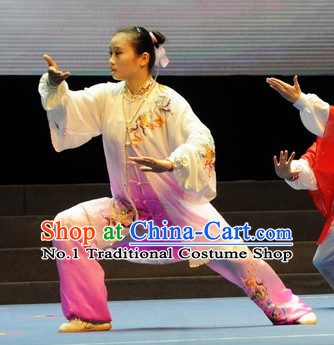 Top Tai Chi Yoga Clothing Yoga Wear Yang Tai Chi Quan Kung Fu Contest Uniforms and Mantle Complete Set for Women