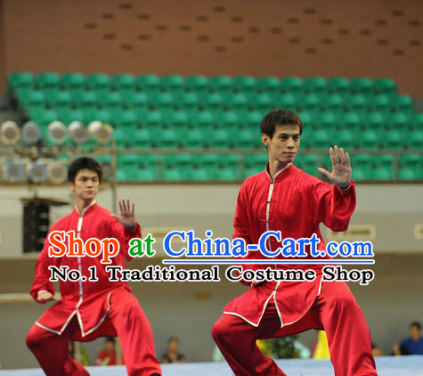 Top Red Color Tai Chi Yoga Clothing Yoga Wear Yang Tai Chi Quan Kung Fu Practice Uniform for Men