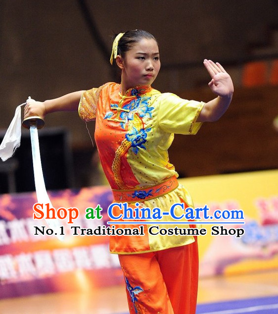 Top Kung Fu Costume Martial Arts Broadswords Combat Costumes Kickboxing Equipment Krav Maga Macho Apparel Karate Clothes Complete Set for Women