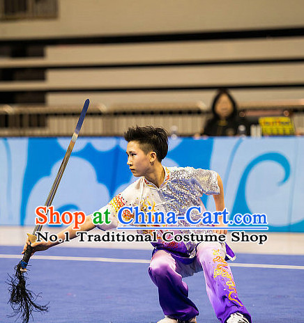 Top Chinese Kung Fu Sword Uniforms Martial Arts Competition Costume for Women