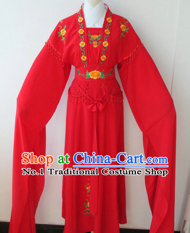 Chinese Classical Long Sleeve Dance Costume Dance Supply Dance Apparel Theatrical Costumes Complete Set for Women