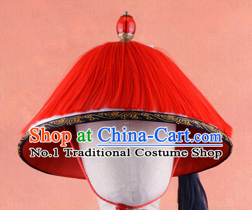 Chinese Traditional Qing Palace Official Solider Hat