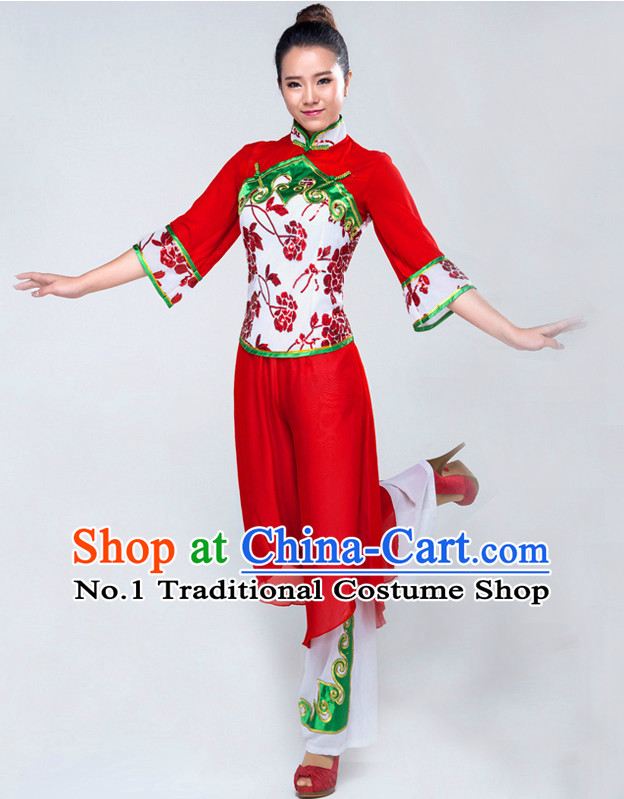 Traditional Chinese Han Ethnic Dance Costume Complete Set for Women