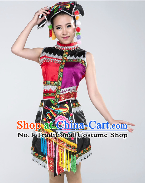 Traditional Chinese Ethnic Costume Complete Set for Women