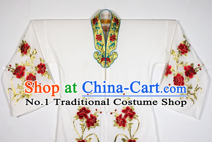 Chinese Beijing Opera Peking Opera Theatrical Costumes Embroidered Flower Long Robe for Women