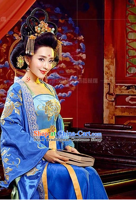 Chinese Empress Kimono Dress and Hair Accessories Complete Set
