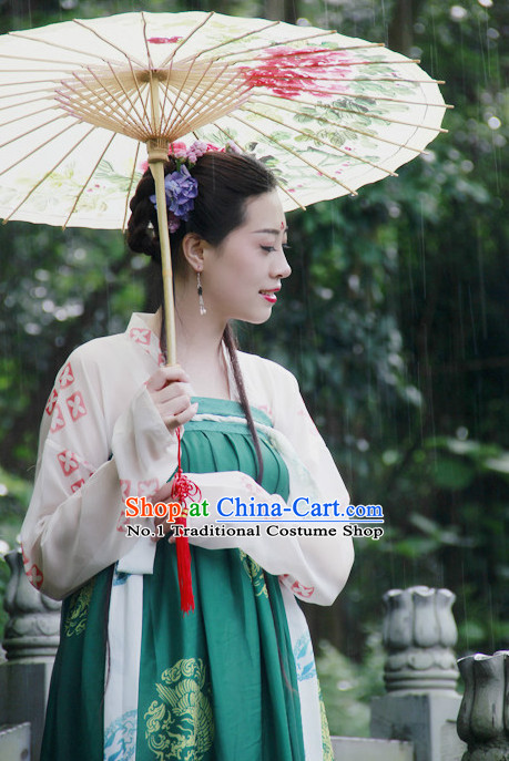 Chinese Umbrella Costumes Complete Set for Women