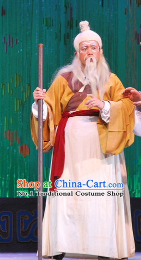 Chinese Beijing Opera Old Farmer Man Costumes