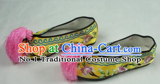 Chinese Beijing Opera Embroidered Shoes for Girls