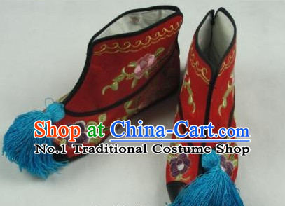 Chinese Beijing Opera Embroidered Boots for Women