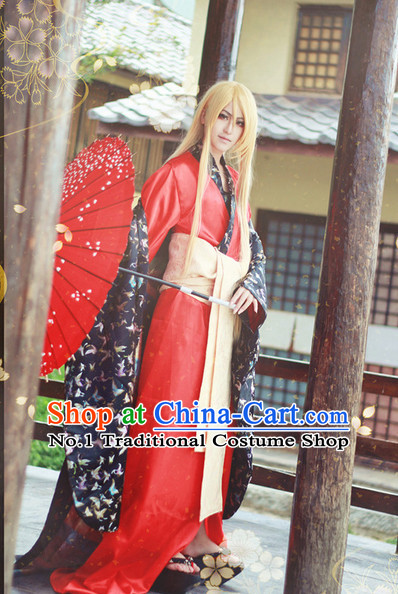 Top Traditional Japanese Kimono Halloween Costumes and Accessories Complete Set