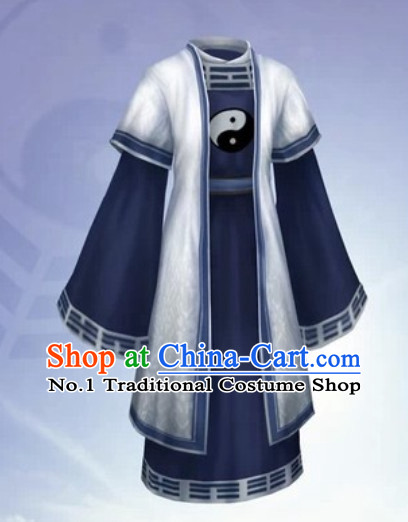 Chinese taoist uniform taoist costumes long robe dao