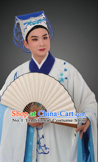 Asian Chinese Traditional Dress Theatrical Costumes Ancient Chinese Clothing Opera Male Long Robe and Hat