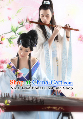 Traditional Chinese Photo Costume Husband and Wife Classical Costume and Hair Accessories Complete Sets