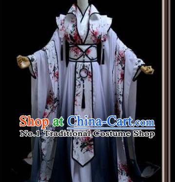 Plum Blossom Flower Ancient Chinese Poetess Costume Complete Set for Women