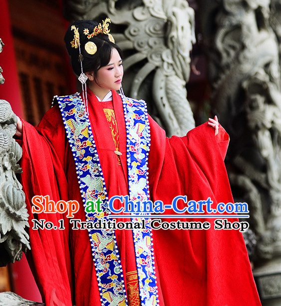 Ancient Chinese Traditional Bridal Wedding Ceremonial Dresses for Women