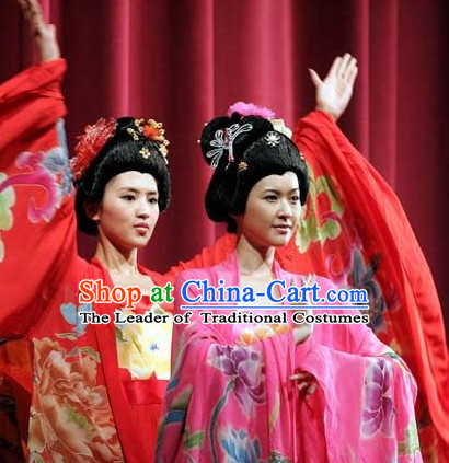 Tang Dynasty Palace Empress Hanfu Wig and Hairpins.