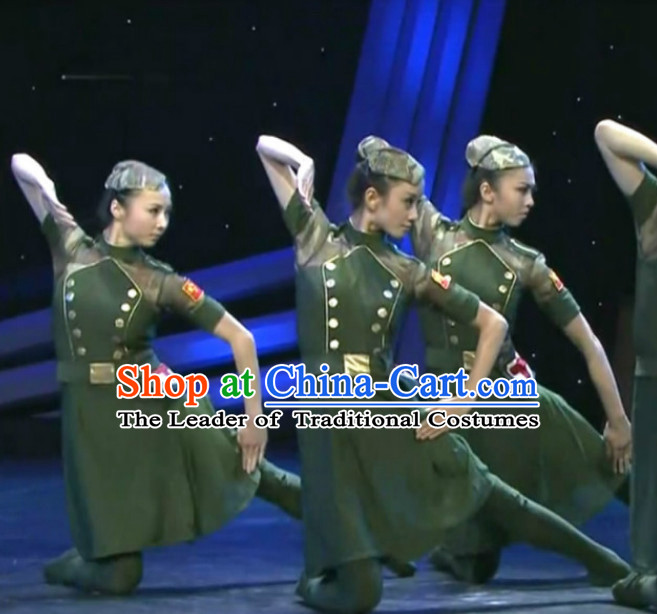 Chinese Army Dance Woman Costume Dance Costumes Uniforms