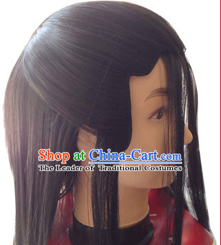 Chinese Ancient Male Yang Guo Black Long Wig