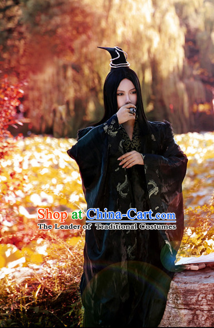 Black Halloween Costumes Chinese Cosplay