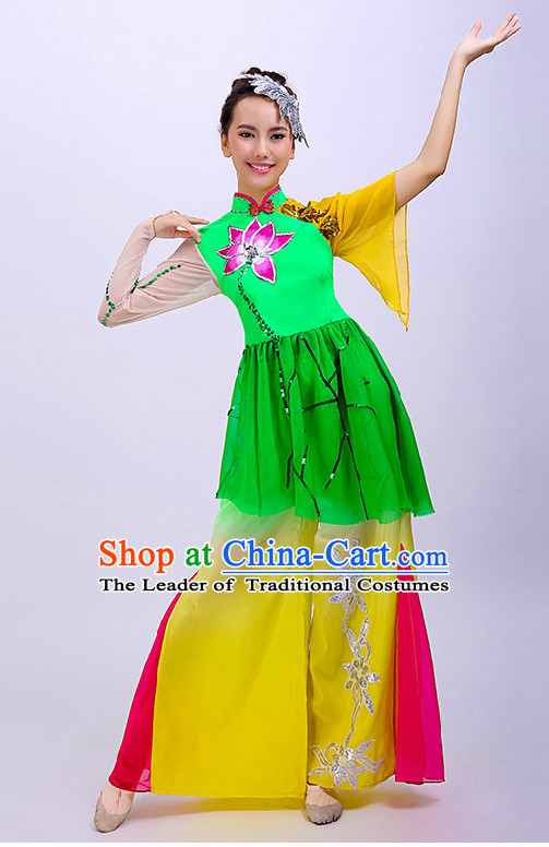 Chinese Folk Competition Dance Costume Group Dancing Costumes for Women