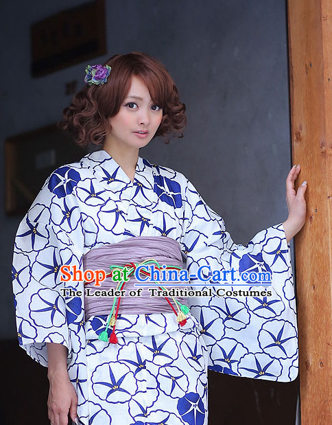 Top Authentic Traditional Japanese Kimonos Kimono Dress Yukata Clothing Robe Garment Complete Set for Women Ladies Girls